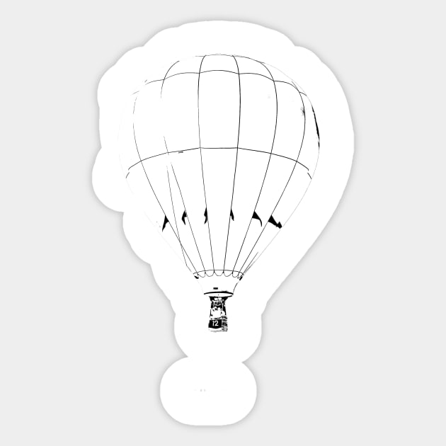 flight on a Hot Air Balloon Sticker by hrambut